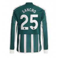 Camisa de time de futebol Manchester United Jadon Sancho #25 Replicas 2º Equipamento 2023-24 Manga Comprida